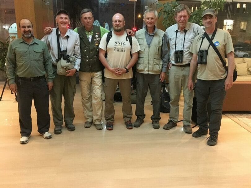 Participants: From left to right, AbdulRahman Al-Sirhan (Tour leader), Christopher Elmer, Alberto Artiglia, Radoslaw Robert Gwozdz, Mike Chapman, Christopher Hughes and Jacek Tabor.