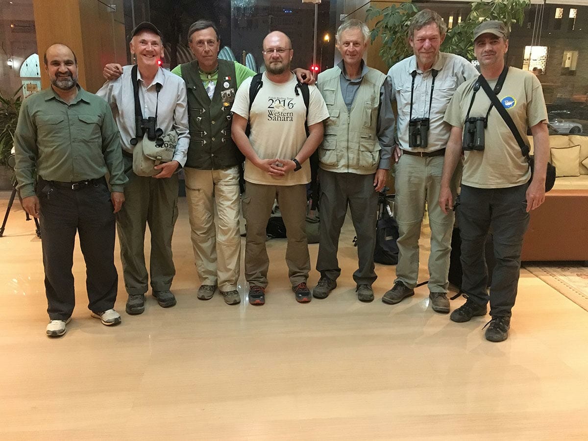 Participants: From left to right, AbdulRahman Al-Sirhan (Tour leader), Christopher Elmer, Alberto Artiglia, Radoslaw Robert Gwozdz, Mike Chapman, Christopher Hughes and Jacek Tabor.